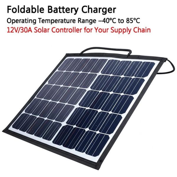 Foldable Solar Battery Charger Operating Temperature Range -40°C to 85°C 12V/30A