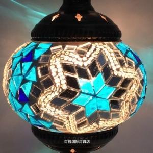 Mediterranean style Art Deco handmade Turkish Mosaic Pendant Lamp(WH-DC-18)