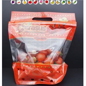 flat bottom fresh fruit vegetable plastic packing bag, dried cherry packing bag,