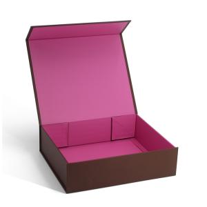 Custom Logo Printed Cardboard Small Medium Magnet Boxes Purple Pink Magnetic