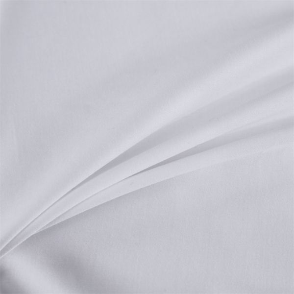 Home Custom 100% Cotton Satin Wide strip 60s Jet White Embroidery Luxury Duvet Cover Set