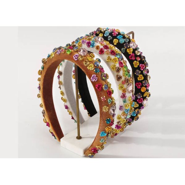 New fashion Baroque style headbands diamond crystal flower girls sponge