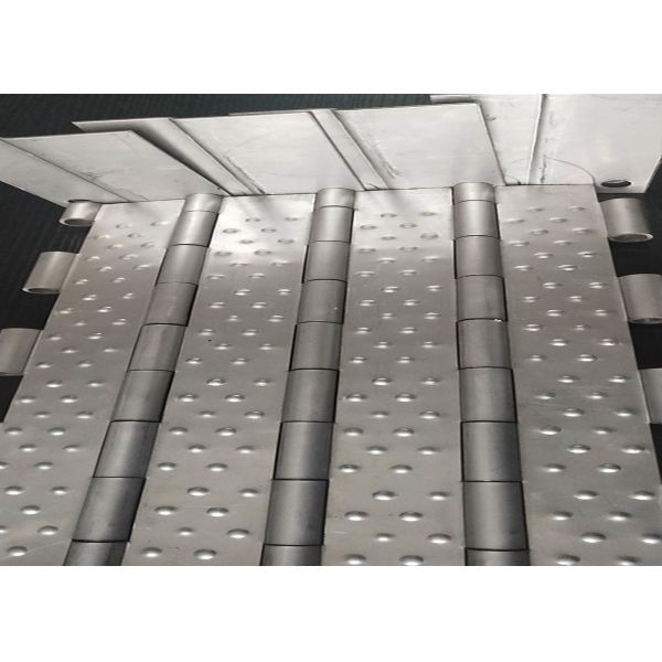 Buy Food Processing Oven 0.8mm SS201 Plate Conveyor Belt at wholesale prices