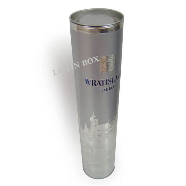 Cylinder 750ml Red Wine Bottle Packaging Box With Plug In Lid And Embossing