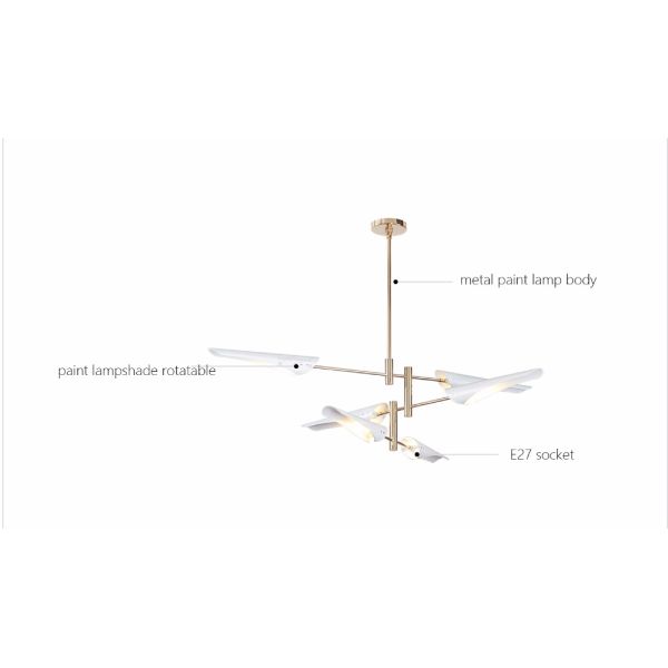 Black / White Colour Kitchen Triple Pendant Light Fixture For Indoor Home Decoration