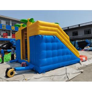Commercail PVC Inflatable Water Slides With Pool EN14960 Easy Set Up