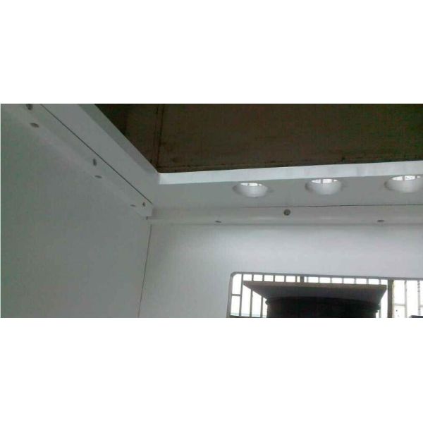 White Color Oak Bathroom Storage Cabinet With Drawers , Quartz Stone Top