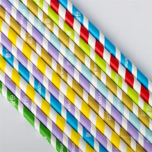 Smooth 5mm Biodegradable Paper Straw Eco Friendly