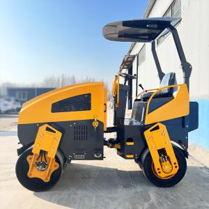 China 3.5ton Road Roller Double Drum Earth Road Roller Machine Vibratory Mini