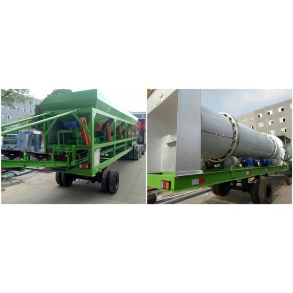 Large Electrical Mobile Hot Mix Plant / Mobile Asphalt Mixer Heavy Duty