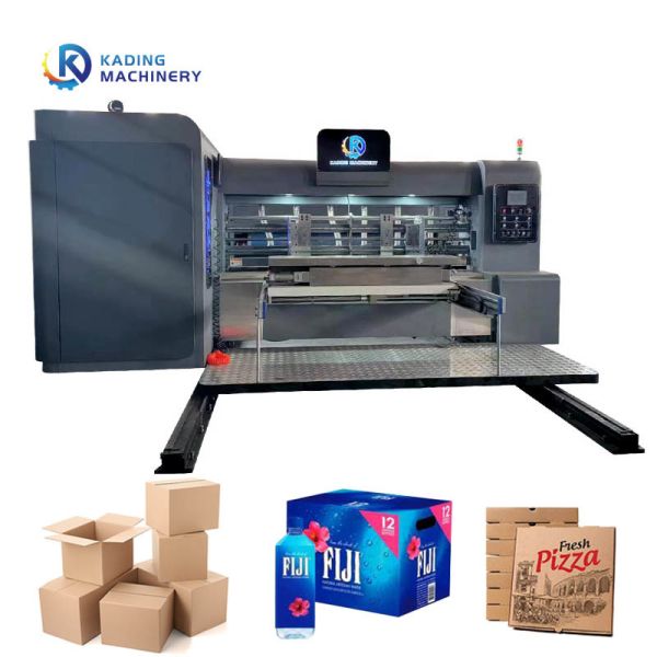 Flexo Ink Corrugated Box Printing Machine With PLC Control Panel