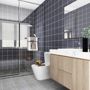 PVC Mosaic Tiles Design Wallpaper for Apartment Bathroom Decoration 3d Wall