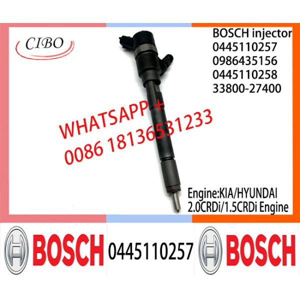 BOSCH injetor 0445110258 33800-27400 Common fuel Injector 0445110258 33800-27400 for KIA/HYUNDAI 2.0CRDi/1.5CRDi