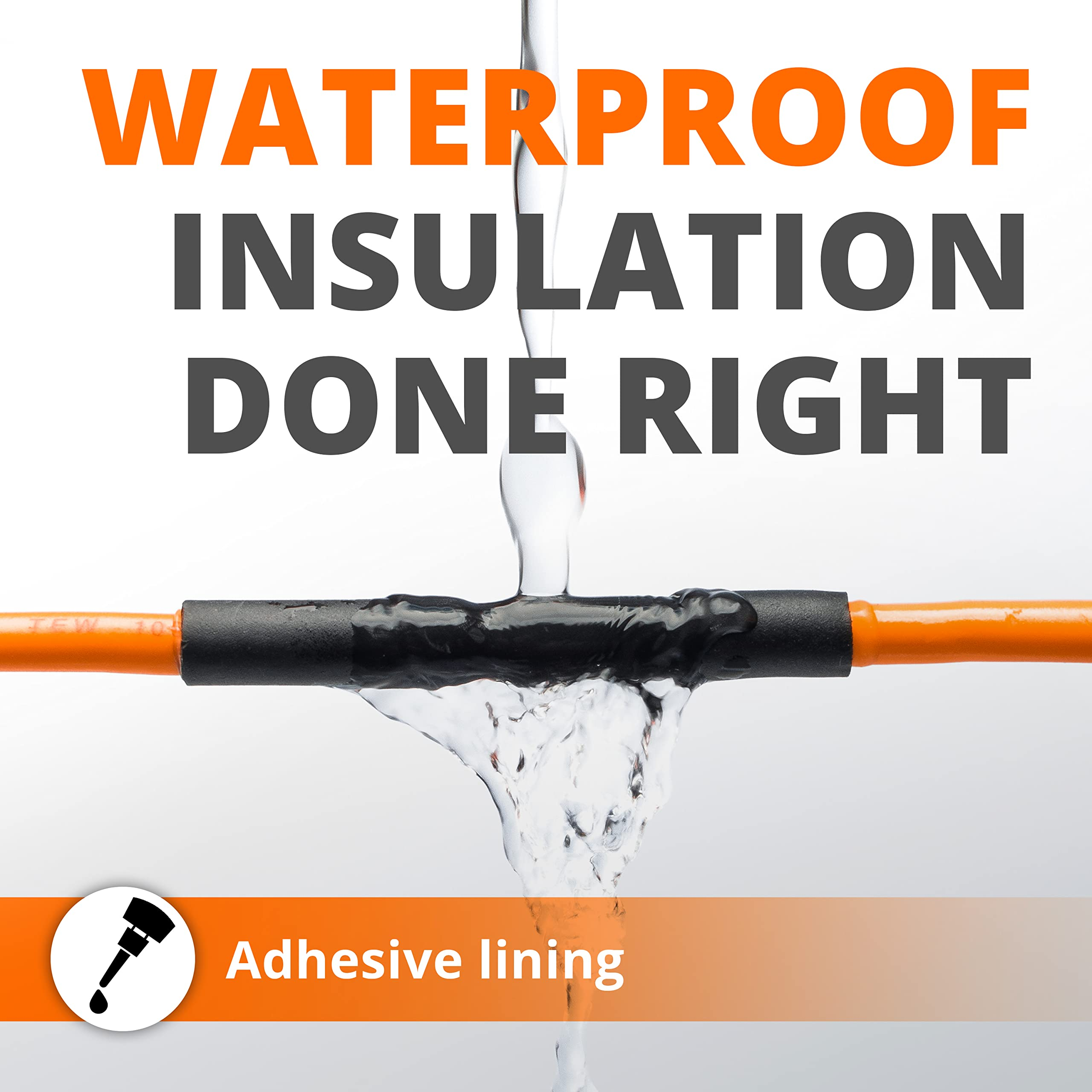 Adhesive Lined Heat Shrink Tubing Kit 3:1 Ratio 200pcs Plastic Material