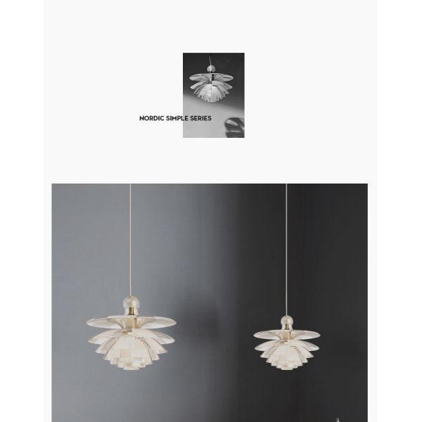 Denmark Designer Glass Pine Cones Pendant Light Modern Acrylic Hanging Lamps(WH-GP-179)