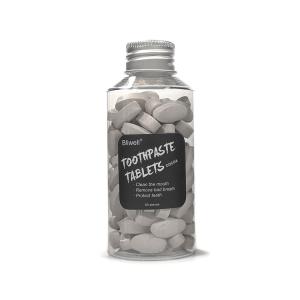 China Eco Friendly Cocoa Chewable Toothpaste Tablet Plastic Bottle Package Easy To Carry on sale