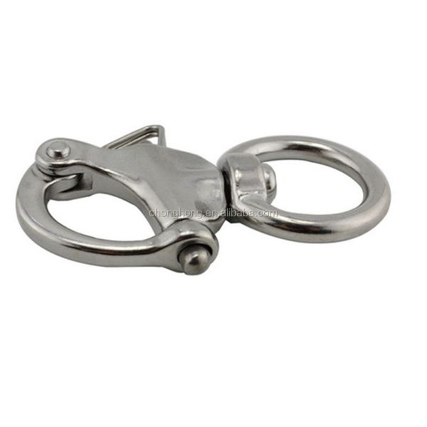 316 Stainless Steel Swivel Snap Shackle 65mm Metric Pin Lock
