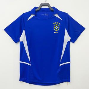 Stripe Twill Retro Soccer Shirts Blue V Neck Football Jersey