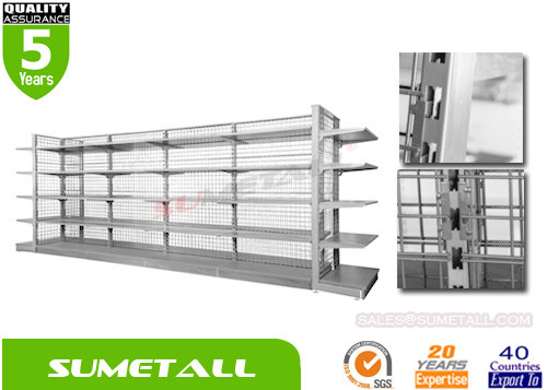 Economical Convenience Store Display Racks With Metal Infill Back Panel L1000 X