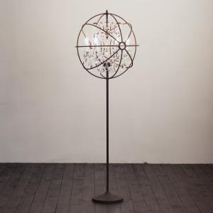 Round Crystal Elegant Retro type iron floor lamp and crystal black floor lamp(WH