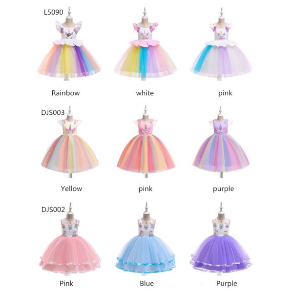 1.5M 59in Children'S Dress Up Costumes Unicorn Tutu Dress For 3 Years Girls