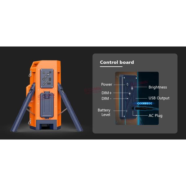 Emergency 15000LM Portable Battery Light Tower TL400 Outdoor Work Use