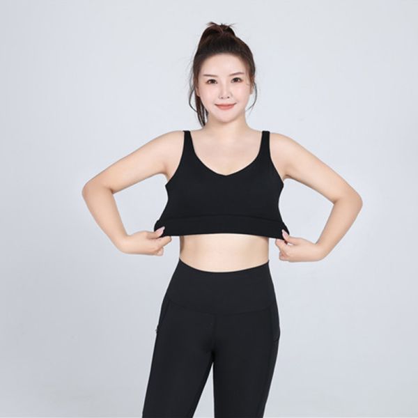 U Shaped 4XL Plus Size Sports Bra Full Cup One Piece Breathable Moisture Wicking