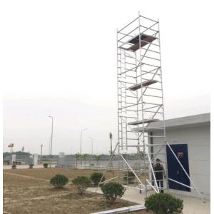 Silver Color Aluminum Mobile Scaffolding Tower For Construction / Decoration