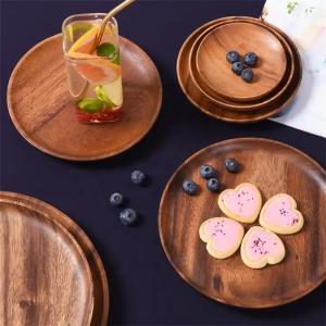 Hot selling natural wood personalized food service reusable tableware coaster