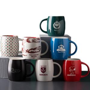 red blue polychrome printed coffee mugs wholesale engrave personalized custom