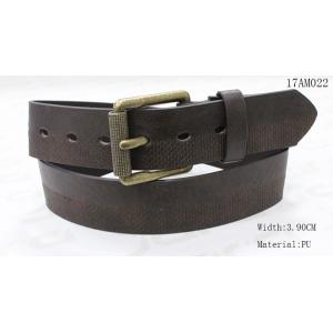 3.90cm Width Zinc Alloy Buckle Male Leather Belts , Special Patterns Mens Brown Belt For Jeans