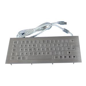 Dustproof Top Panel Mounting Stainless Steel Keyboard With USB Or PS2 Interface