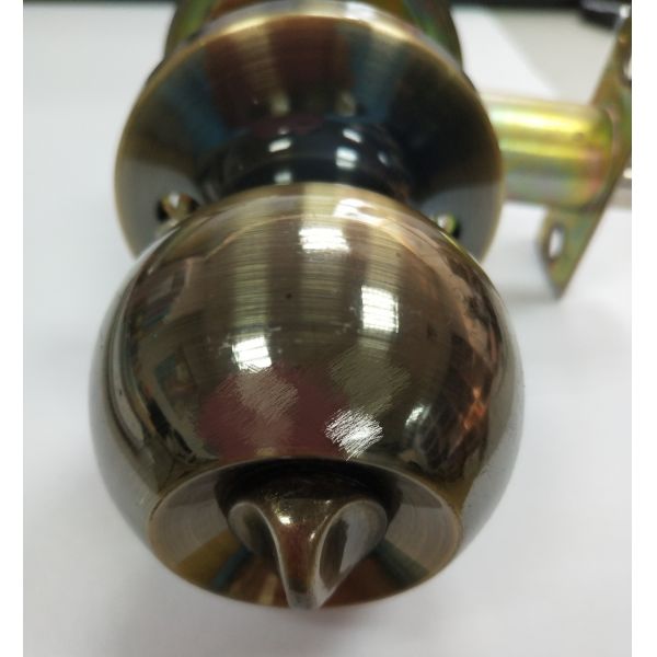 Entry Key Lock Door Knob Antique Brass Painting Long Working Lifespan