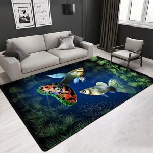 Bestselling Customized Shape Printed Living Room Floor rug Rectangle Carpet 3D