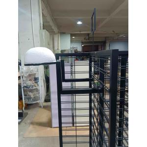 Robust 4 Way Wire Mesh Display Rack Rolling Gridwall Display Powder Coated AT