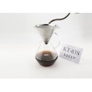 Pour Over Stainless Steel Coffee Dripper For Coffee Carafes , 2 Cups Capacity