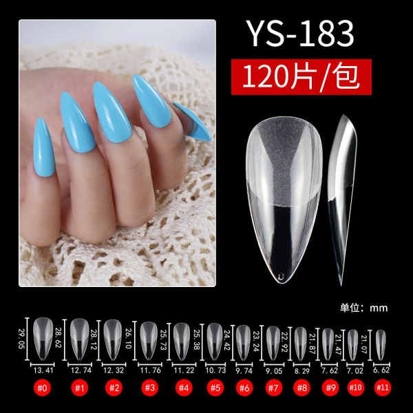 Wholesale120pcs 240pcs 550pcs Soft Gel Nail Tips Coffin Almound Artificial False Nails French Style extra Long c Curve Nail Tips