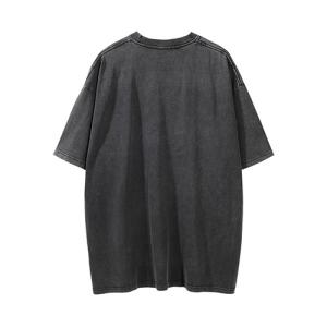 Custom Tshirt 100% pure cotton loose causal short T-shirt wash water for men