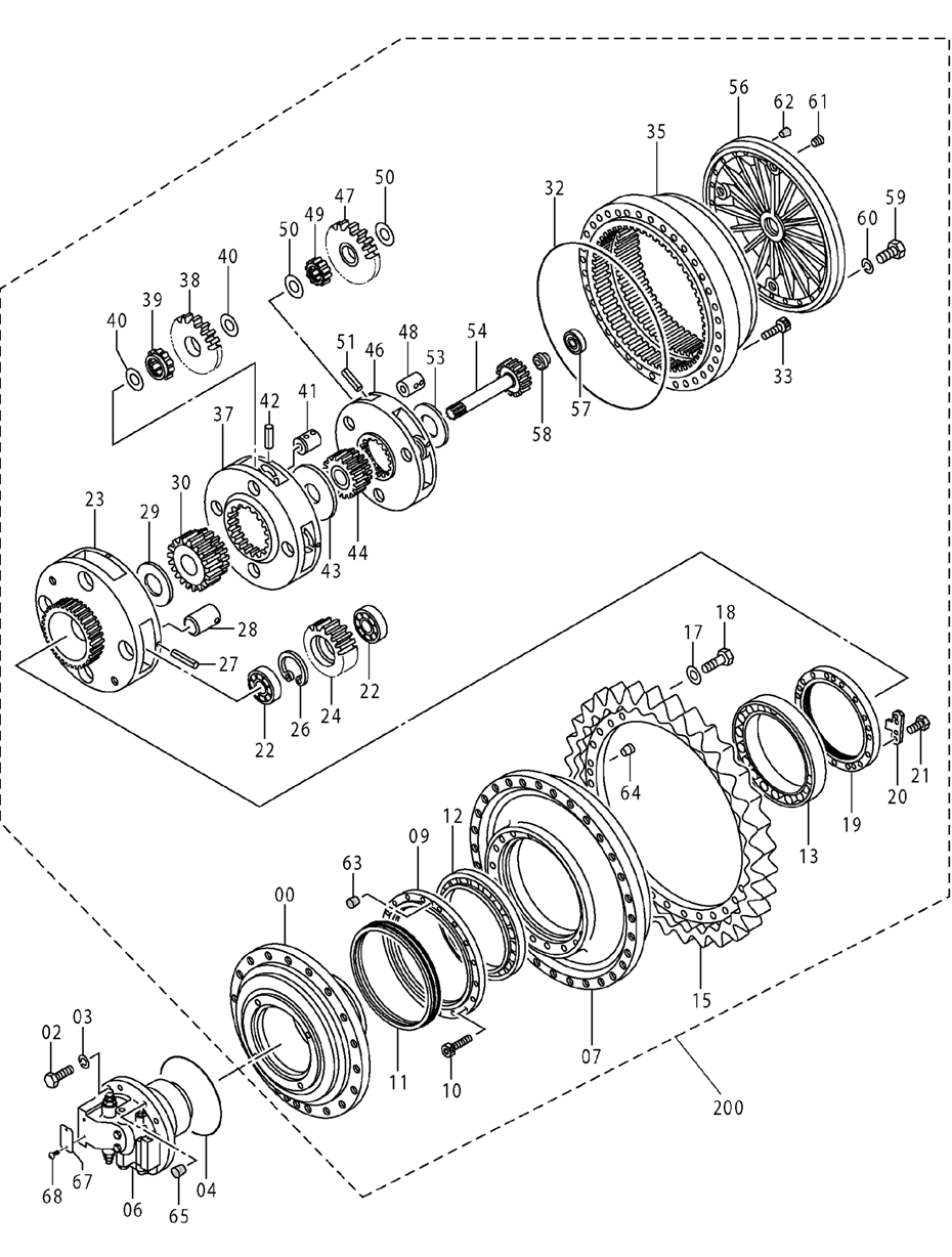 Reliable Excavator Gearbox Cover EX1200-5C/EX1200-6 1030007 Long Lasting