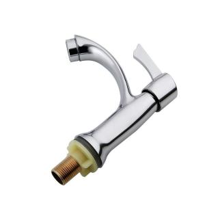 Ergonomic Single Cold Water Basin Tap Deck Mounted In Chrome