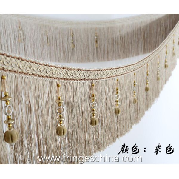 Handmade fashionable chain beads lace tassels fringes for curtain/sofa/pillow/stage decoration