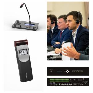 Black Wireless Interpretation System Infrared Radiator Unit Simultaneous