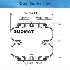 Double Convoluted Suspension Airide Springs Firestone W01-358-5900 WO13585900