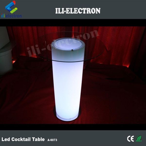 led glass bar table party cocktail table