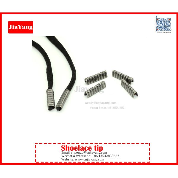 Jiayang metal aglet for end of shoelace drawstring garment