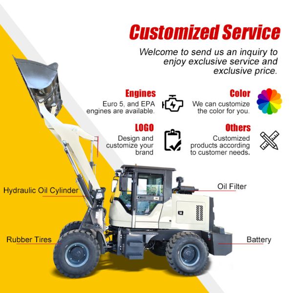 Chinese Factory 1Ton 2Ton 3Ton 5Ton Mini Shovel Loader Small Compact Multifunctional Articulated Wheel Loader Price