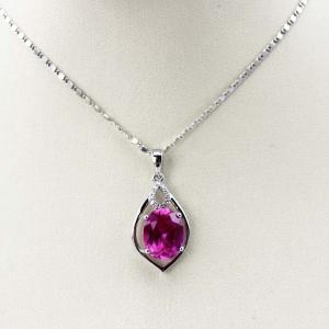 Fashion Jewelry 925 Silver 8mmx10mm Oval Created Amethyst Pendant (PSJ0422)