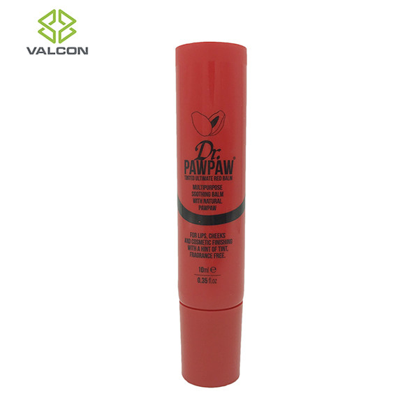 Buy Red Cosmetic Tube Containers , Empty Lip Balm Tubes Removable Nozzle Tip at wholesale prices