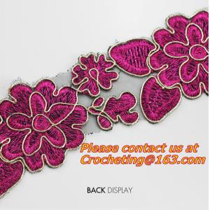 Embroidery Lace Collar Applique Neckline Lace Crochet Flower Motif Patchwork