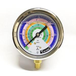 China Glass Ammonia Refrigeration Pressure Gauge 300 Psi 80mm Water Chiller Manometer on sale